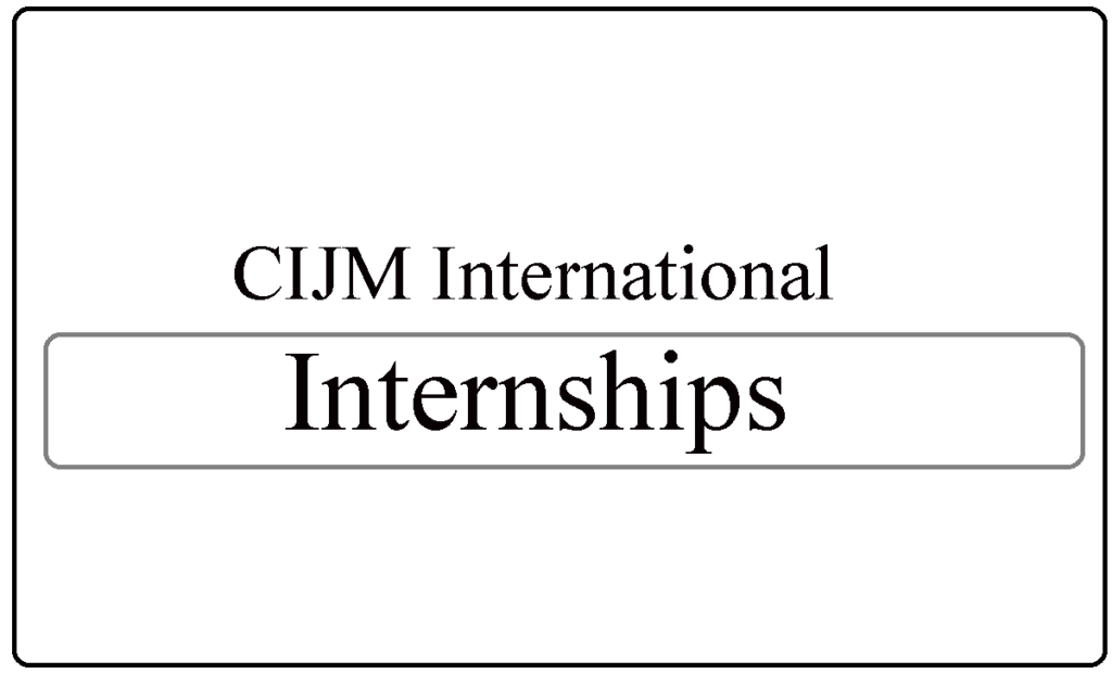 CIJM International Internships 2024