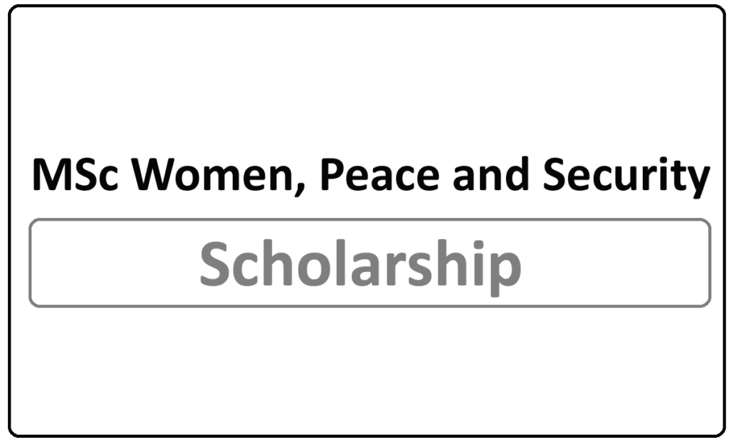 MSc Women, Peace and Security Scholarships 2023